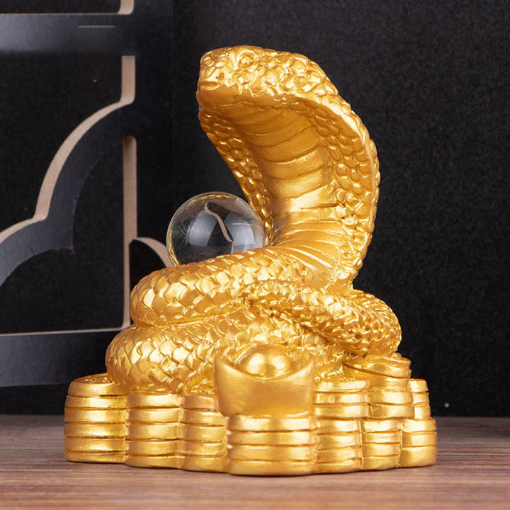 Buddha Stones , Jahr der Schlange, Barren, Kupfermünzen, Ball, Reichtum, Harzstatue, Heimdekoration - image 0