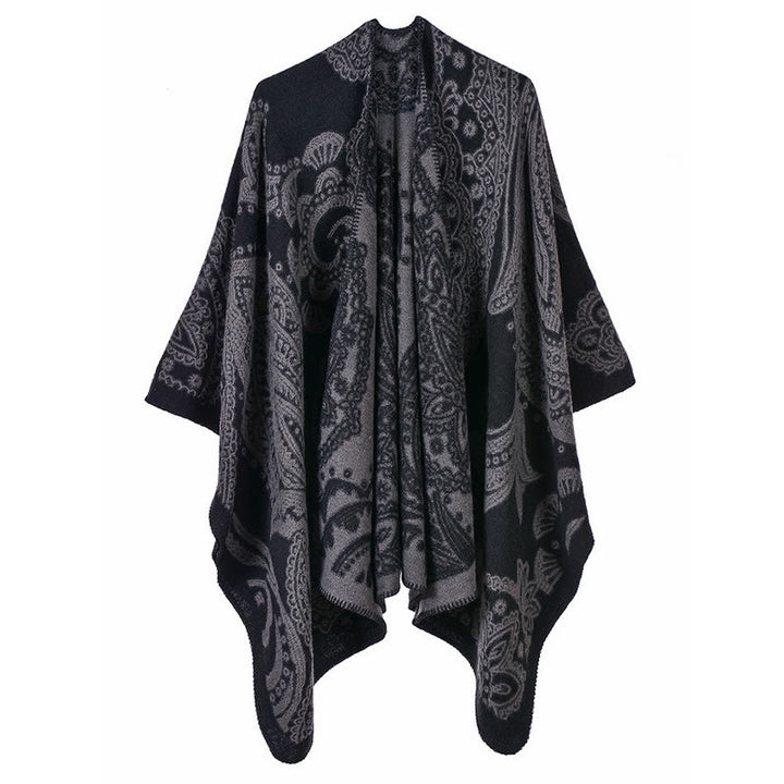 Buddha Stones ​​Tibetischen Cashew Blume Schal Herbst Winter gemütliche Schal wickeln - Dunkelgrau - 130 x 150 cm - image 10