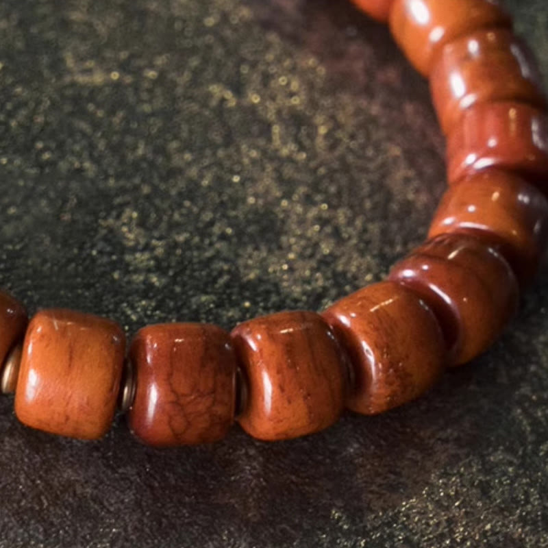 Buddha Stones, Knochenperlen, Kupferkegel-Anhänger, Stärke-Armband