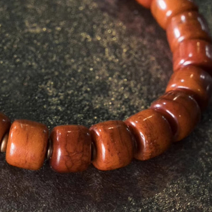 Buddha Stones, Knochenperlen, Kupferkegel-Anhänger, Stärke-Armband