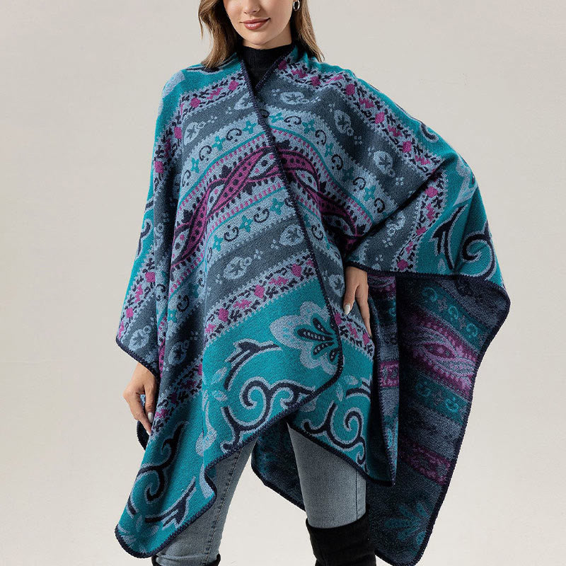 Buddha Stones, tibetische geometrische horizontale Streifen, Blumenmuster, Schal, Herbst/Winter, warm, weicher Schal, Wickeltuch - image 12