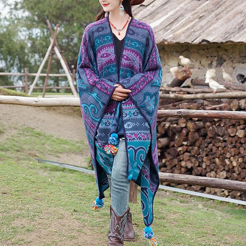 Buddha Stones, tibetische geometrische horizontale Streifen, Blumenmuster, Schal, Herbst/Winter, warm, weicher Schal, Wickeltuch - image 7