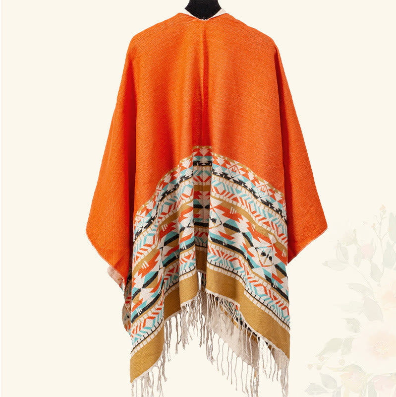 Buddha Stones, tibetisches geometrisches Rautenmuster, Quasten, Schal, Herbst/Winter, warm, gemütlich, Schal, Wickeltuch - image 40