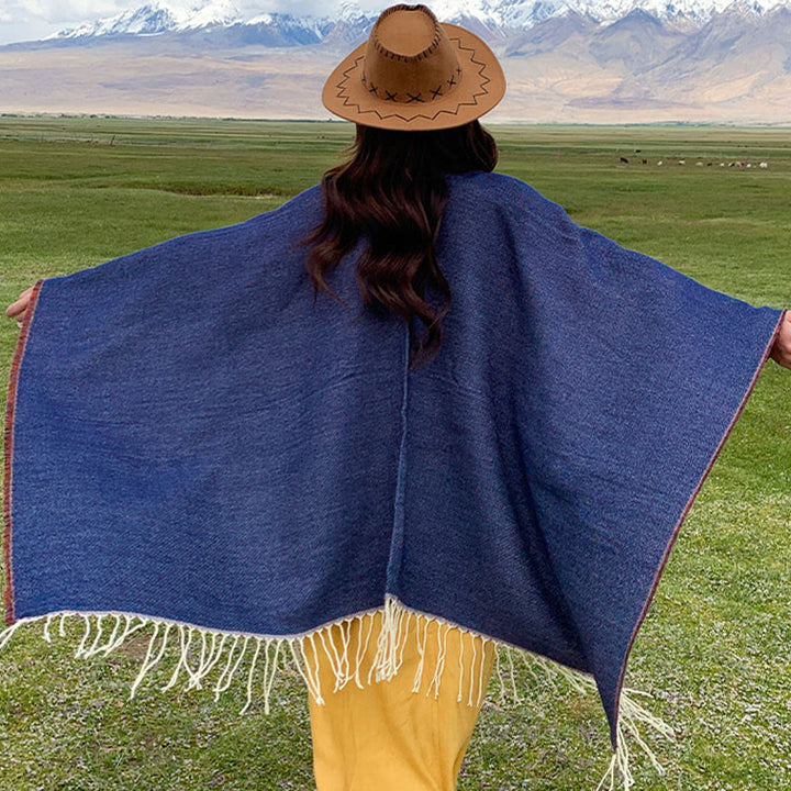 Buddha Stones, tibetische geometrische, runde Mandala-Muster, Quasten, Schal, Herbst/Winter, gemütlicher Schal, Wickeltuch mit Taschen - image 36