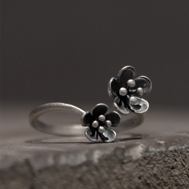 Buddha Stones 925 Sterling Silber Blumen Ring - 925 Sterlingsilber (Umfang: 46,9 mm) - image 0