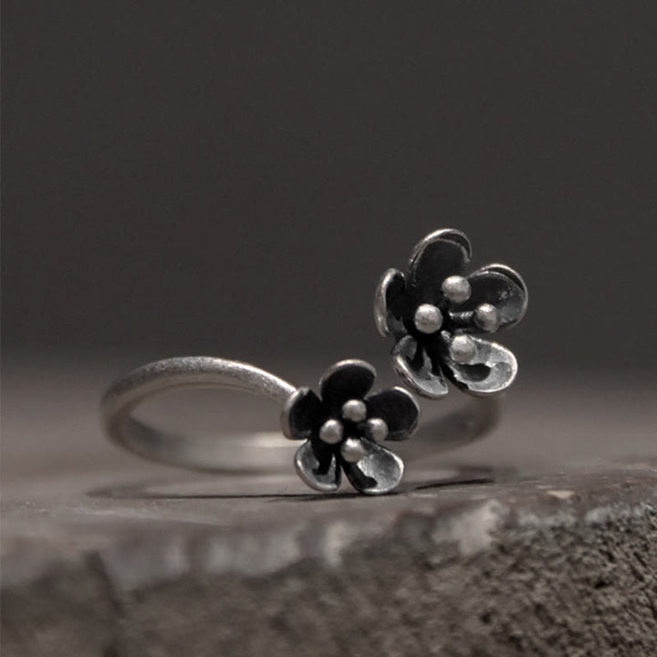 Buddha Stones 925 Sterling Silber Blumen Ring - 925 Sterlingsilber (Umfang: 46,9 mm) - image 0