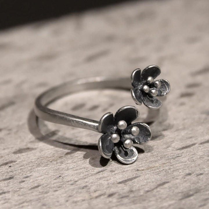 Buddha Stones 925 Sterling Silber Blumen Ring - image 3