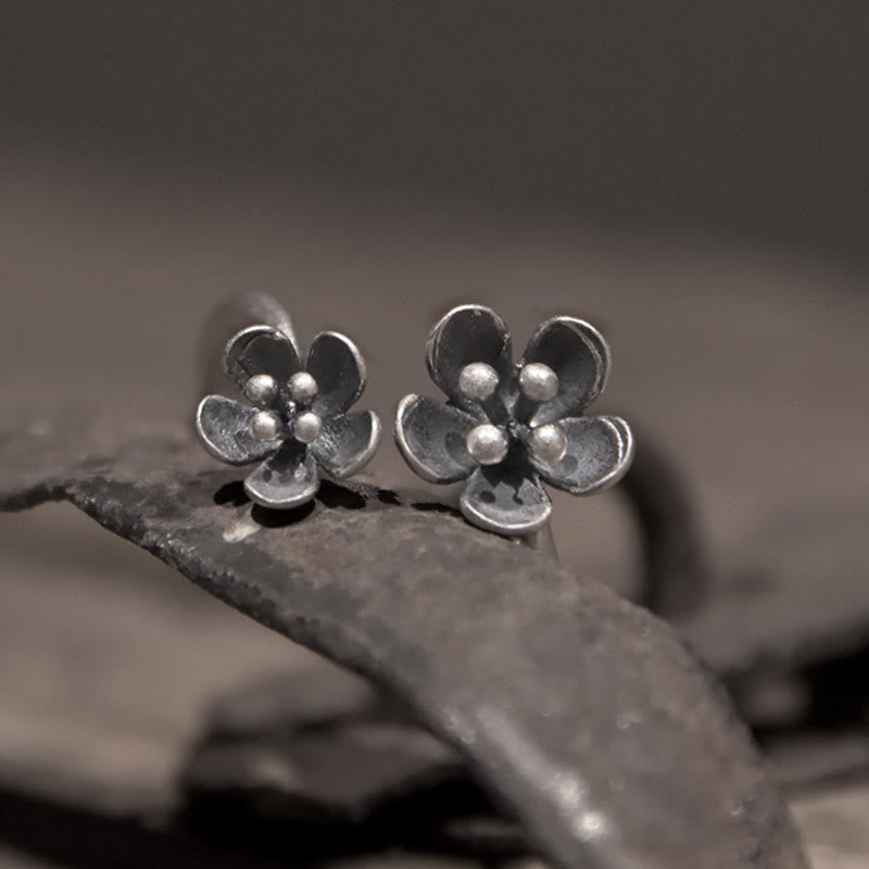 Buddha Stones 925 Sterling Silber Blumen Ring - image 1