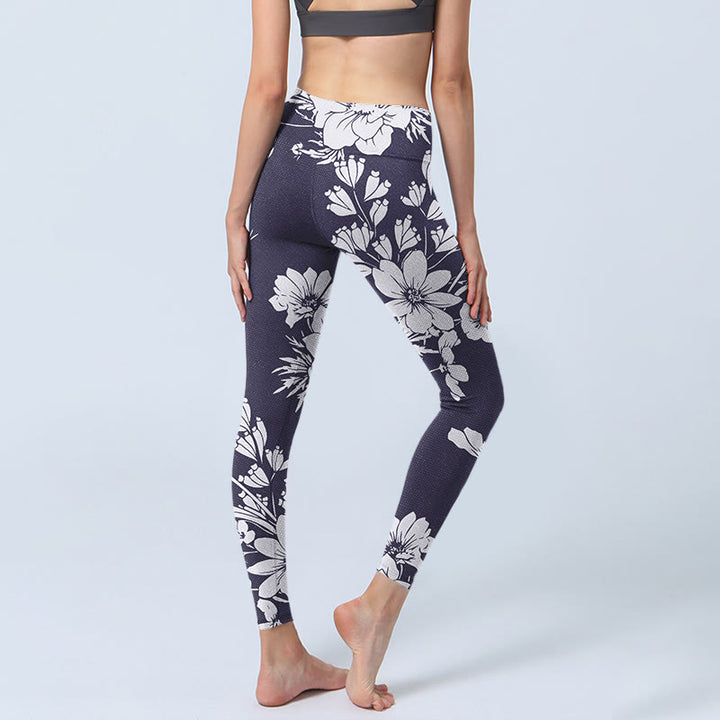 Buddha Stones ​​Blumen Blüten Druck Sport Fitness Leggings frauen Yoga Hosen - image 5