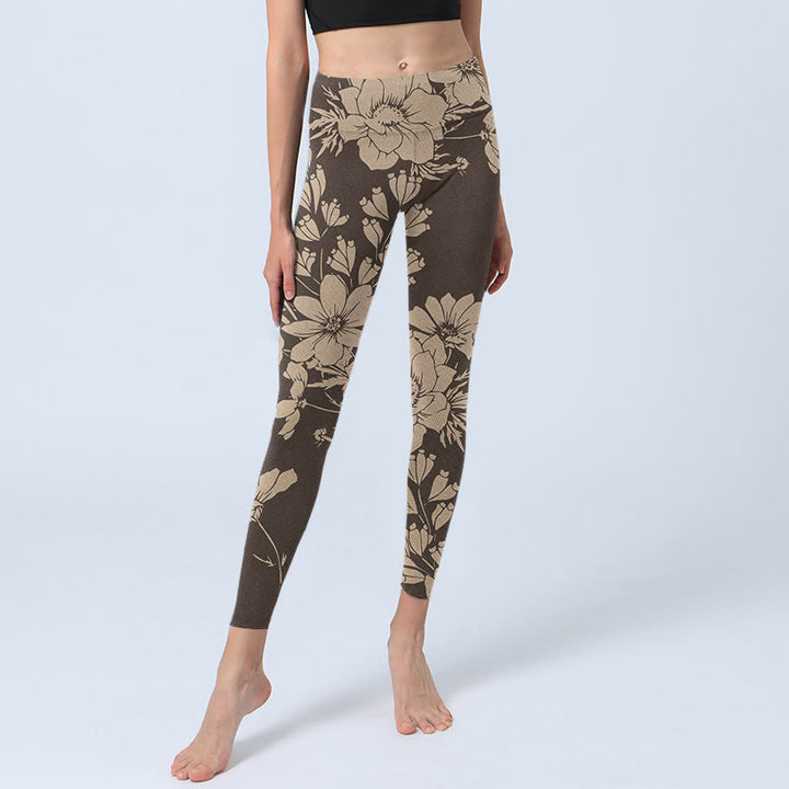 Buddha Stones Blumen Blüten Druck Sport Fitness Leggings frauen Yoga Hosen