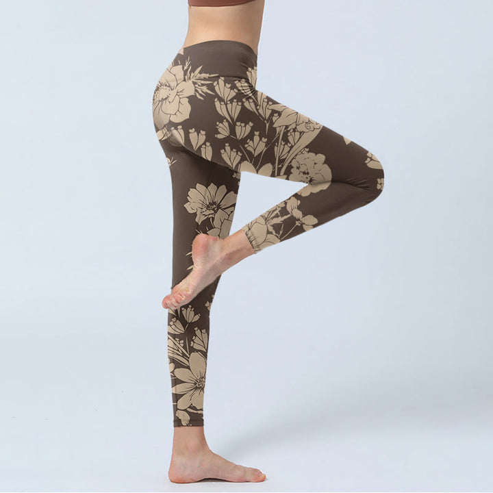 Buddha Stones Blumen Blüten Druck Sport Fitness Leggings frauen Yoga Hosen