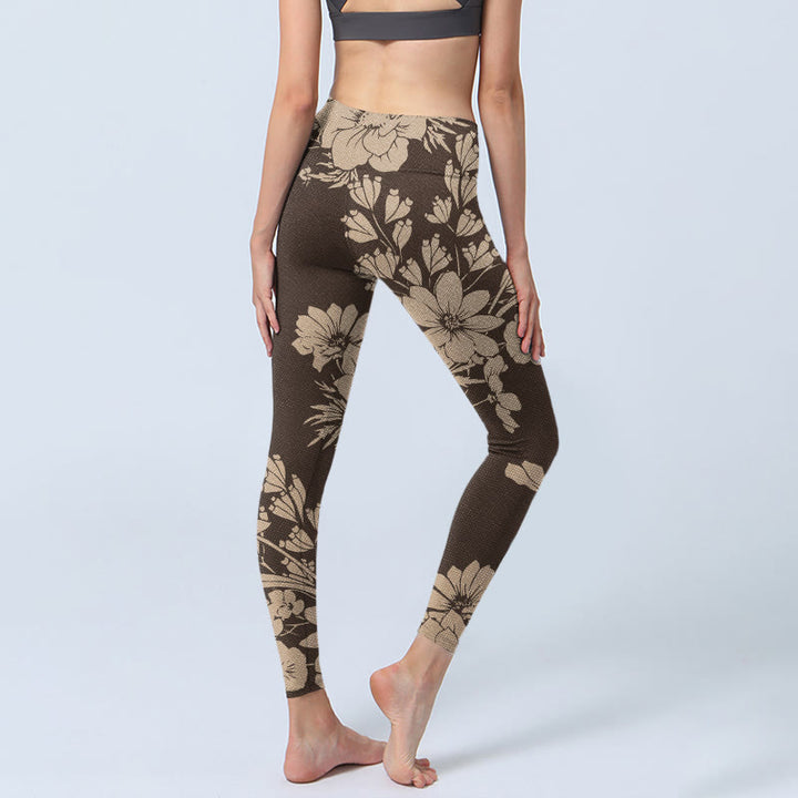 Buddha Stones Blumen Blüten Druck Sport Fitness Leggings frauen Yoga Hosen