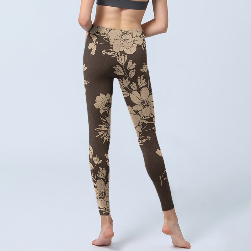 Buddha Stones Blumen Blüten Druck Sport Fitness Leggings frauen Yoga Hosen