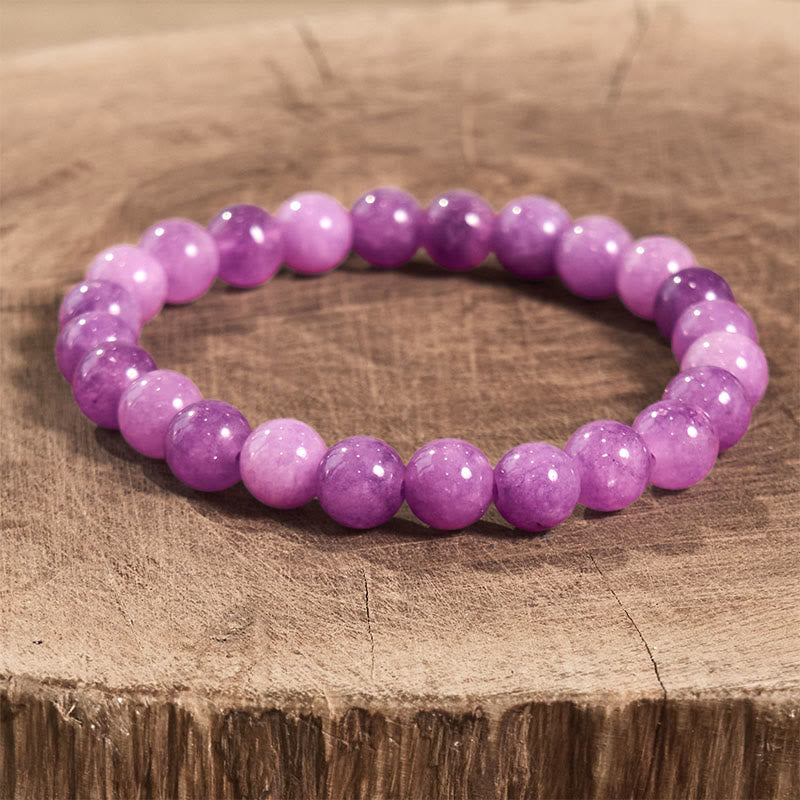 Buddha Stones Lepidolith Innerer Frieden Armband - image 1