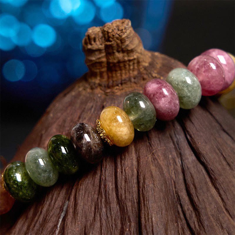 Buddha Stones Turmalin Jade Sicheres und gesundes Liebesarmband