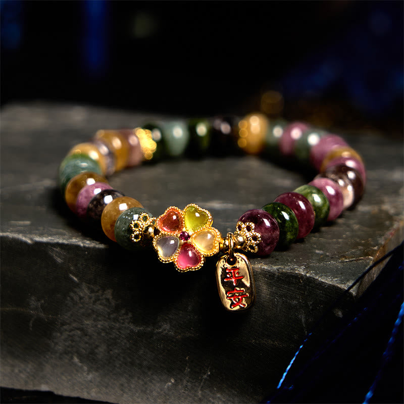 Buddha Stones Turmalin Jade Sicheres und gesundes Liebesarmband - image 0