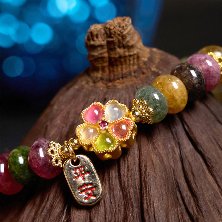 Buddha Stones Turmalin Jade Sicheres und gesundes Liebesarmband - image 2