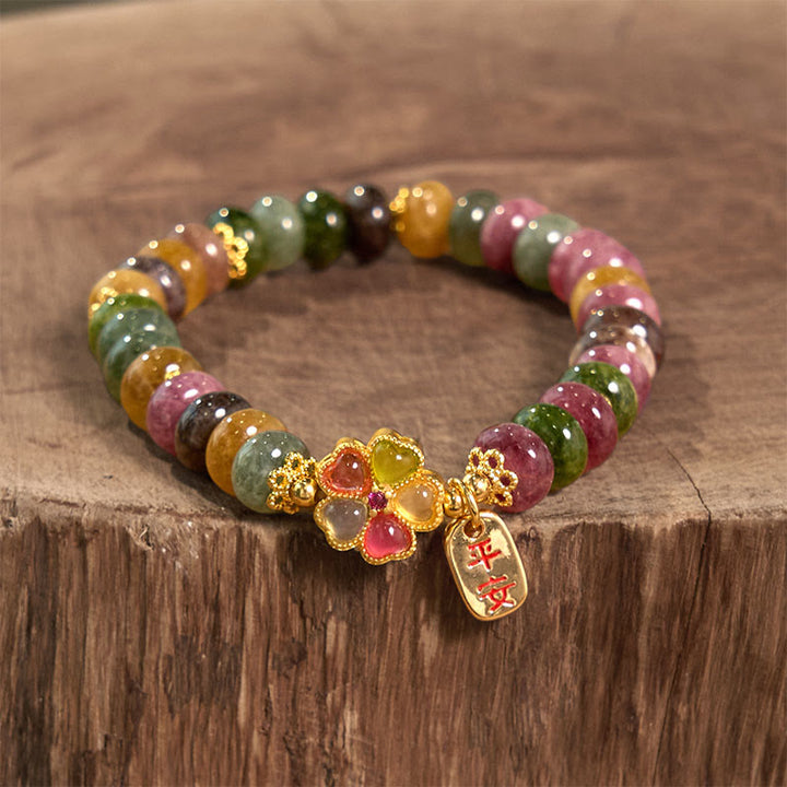 Buddha Stones Turmalin Jade Sicheres und gesundes Liebesarmband - image 1