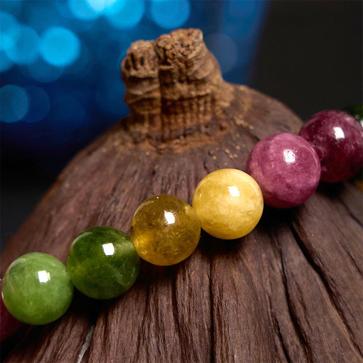 Buddha Stones Turmalin Weisheitsblumenarmband