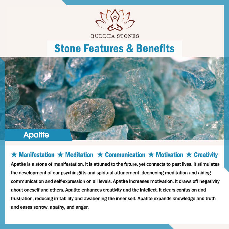 Buddha Stones Apatit Motivationsarmband