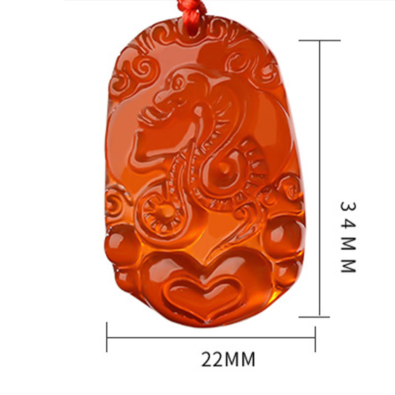 Halskette mit Anhänger Buddha Stones Chinese Zodiac Red Achat Glück - image 7