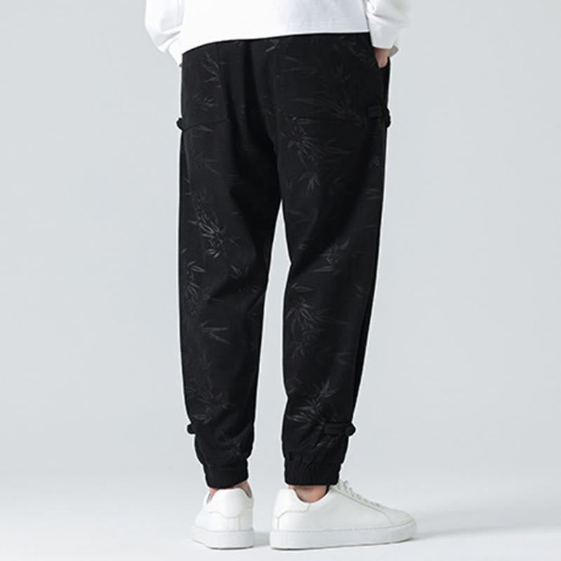 Buddha Stones Herbst Winter Bambus Herren Froschknopf Cordhose mit Taschen - image 12