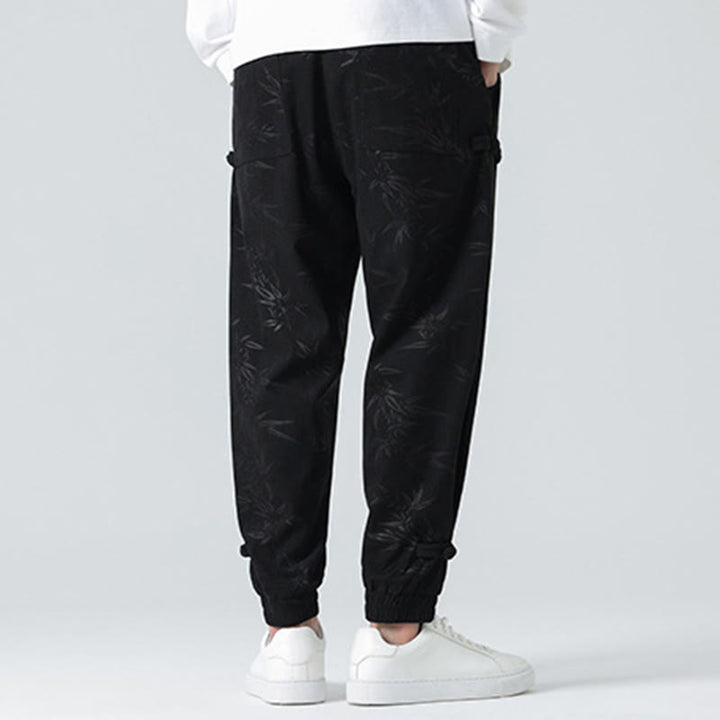 Buddha Stones Herbst Winter Bambus Herren Froschknopf Cordhose mit Taschen - image 12