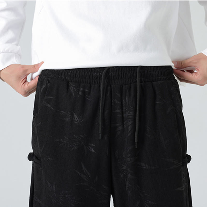 Buddha Stones Herbst Winter Bambus Herren Froschknopf Cordhose mit Taschen - image 16
