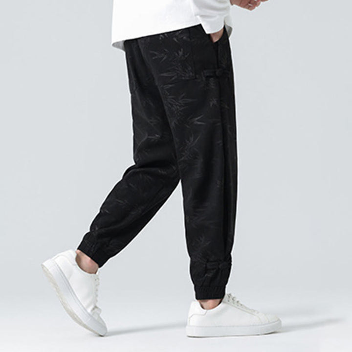 Buddha Stones Herbst Winter Bambus Herren Froschknopf Cordhose mit Taschen - image 11