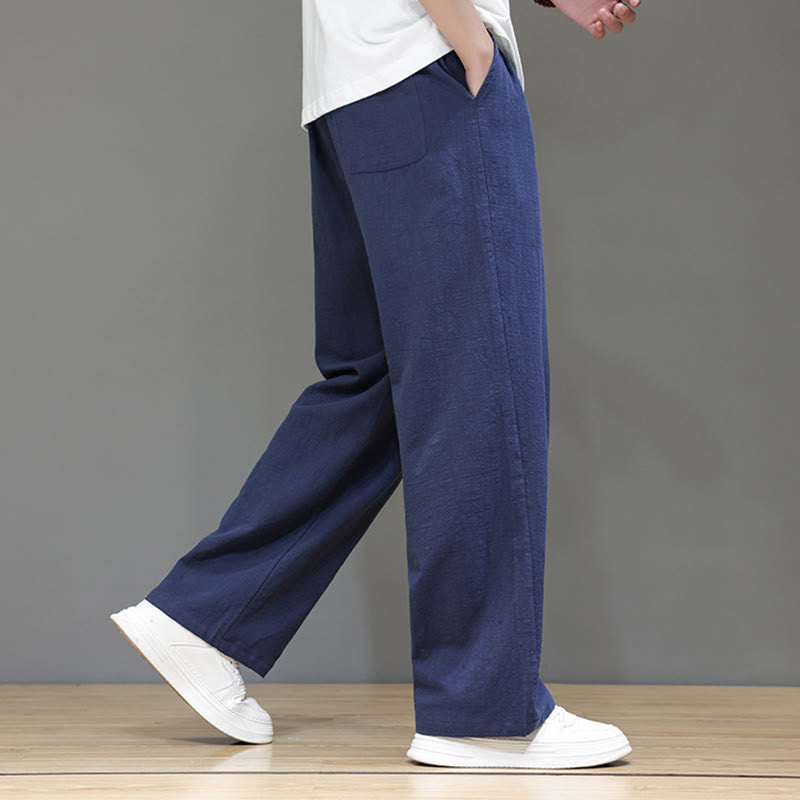 Buddha Stones Sommer-Herrenhose mit geradem Bein und Taschen - image 3