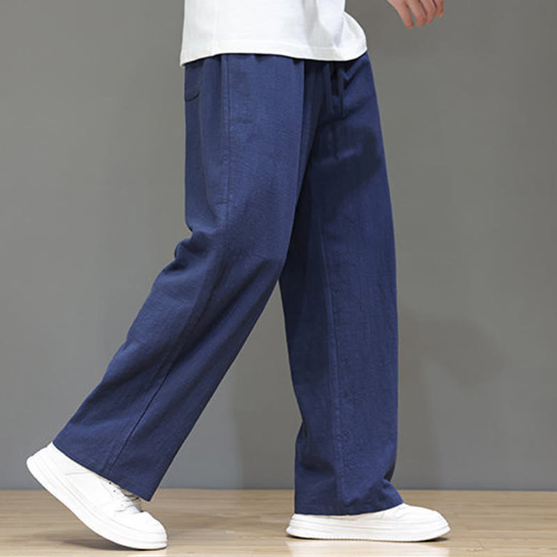 Buddha Stones Sommer-Herrenhose mit geradem Bein und Taschen - image 6