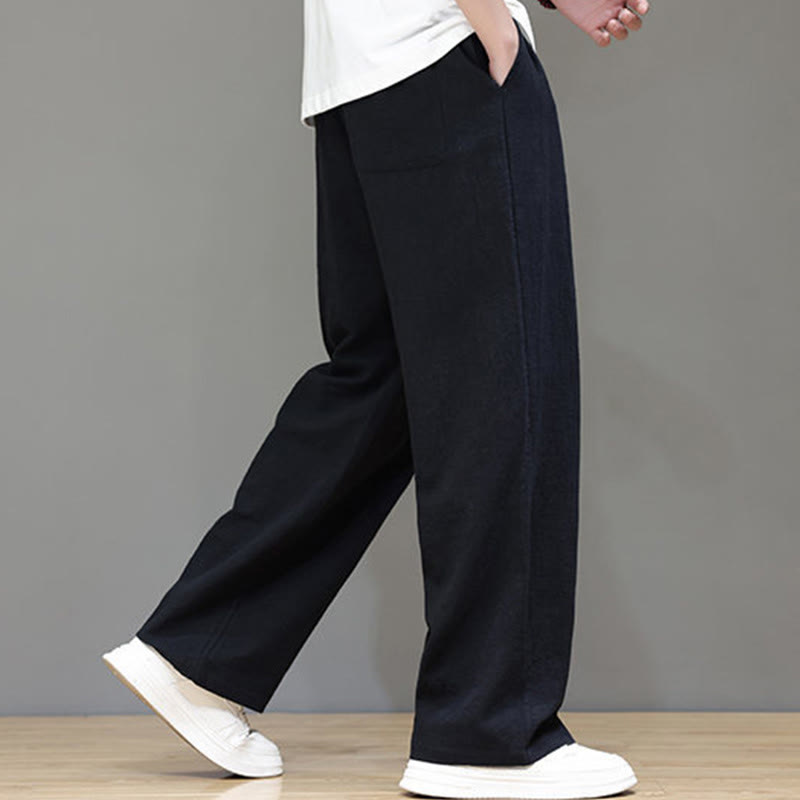 Buddha Stones Sommer-Herrenhose mit geradem Bein und Taschen - image 33