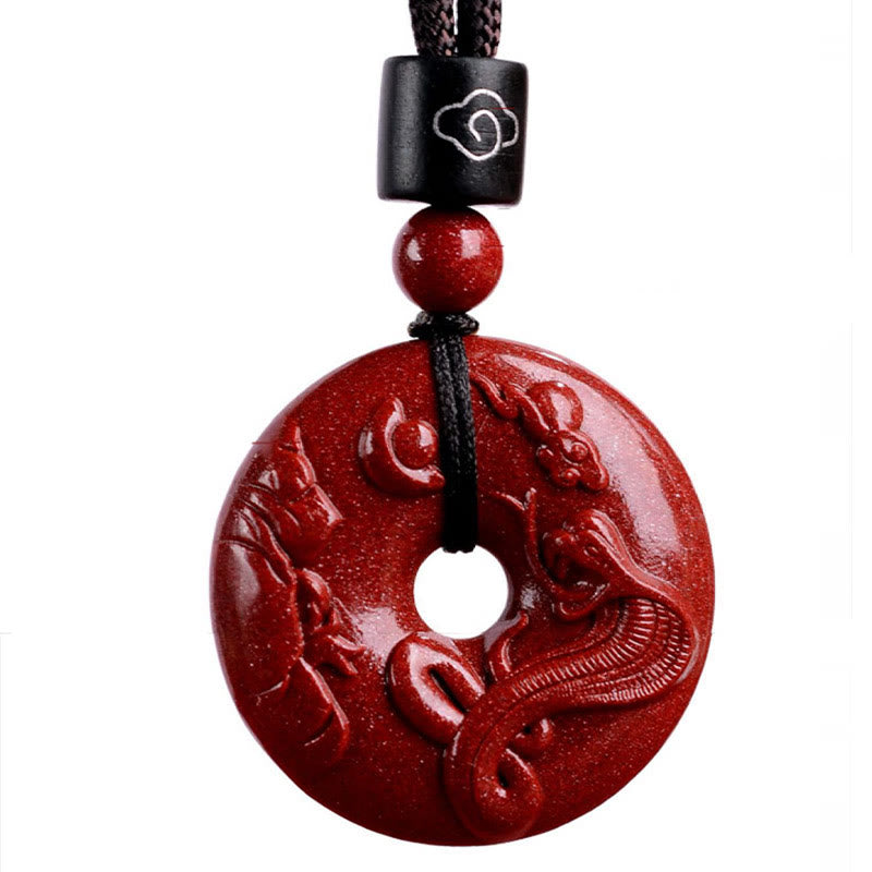 Buddha Stones ​​Chinesische Sternzeichen Zinnober Frieden Schnalle Ruhe Halskette Anhänger - image 7