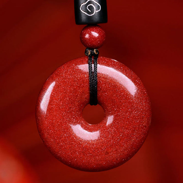 Buddha Stones ​​Chinesische Sternzeichen Zinnober Frieden Schnalle Ruhe Halskette Anhänger - image 3