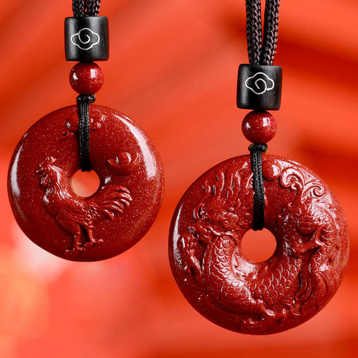 Buddha Stones ​​Chinesische Sternzeichen Zinnober Frieden Schnalle Ruhe Halskette Anhänger - image 38