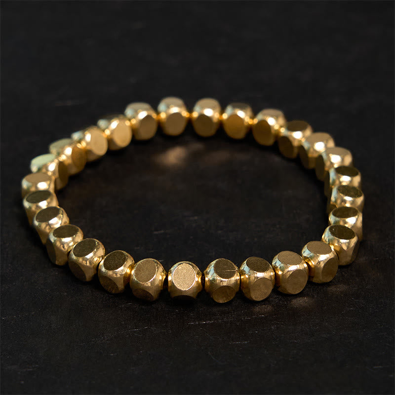 Buddha Stones ​​Messing Kupfer Glücks- und Heilarmband - Messing (Handgelenkumfang: 20-21 cm) - image 0