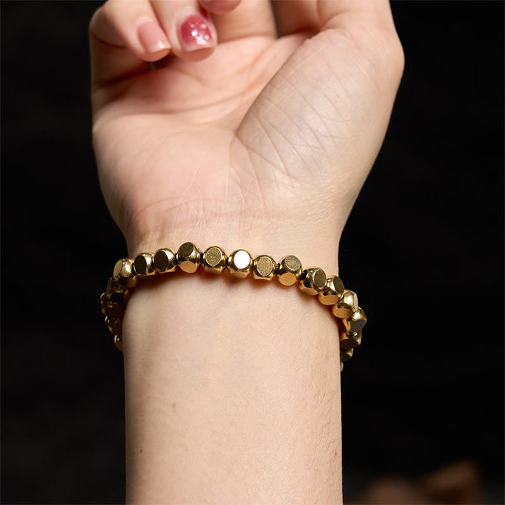 Buddha Stones ​​Messing Kupfer Glücks- und Heilarmband - image 5