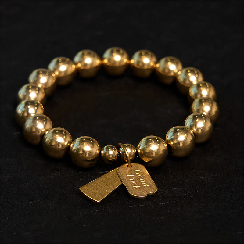 Buddha Stones ​​Heilarmband aus Messing und Kupfer - Messing (Handgelenkumfang: 20-21 cm) - image 0