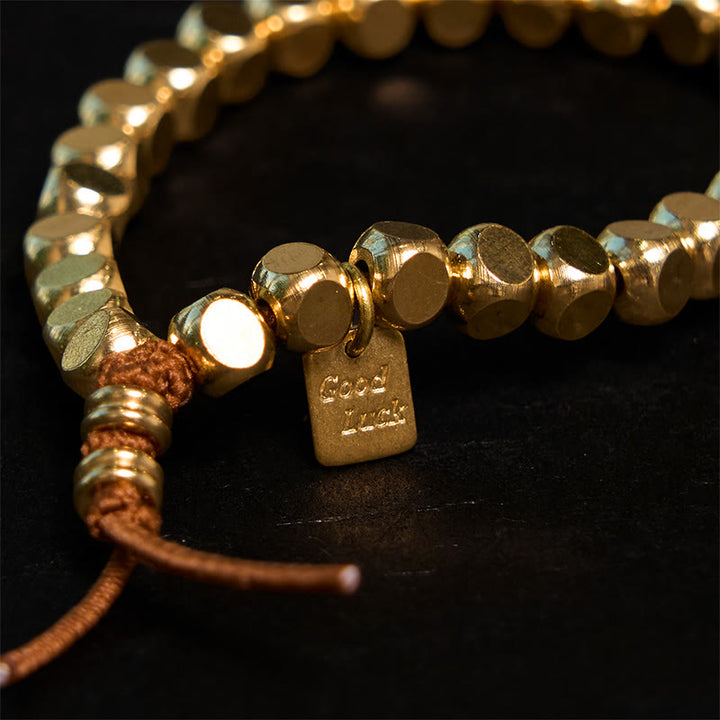 Buddha Stones, Messing-Kupfer-Schnur, Glücks- und Selbstfürsorge-Armband - image 2