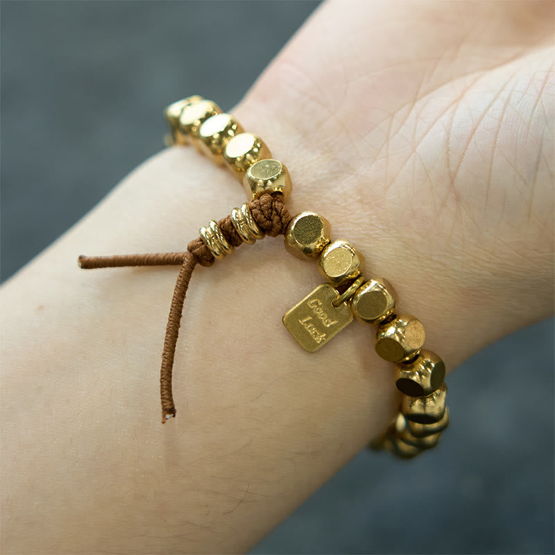 Buddha Stones, Messing-Kupfer-Schnur, Glücks- und Selbstfürsorge-Armband - image 6