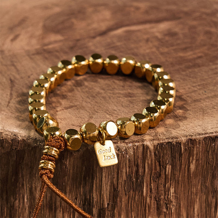 Buddha Stones, Messing-Kupfer-Schnur, Glücks- und Selbstfürsorge-Armband - image 12