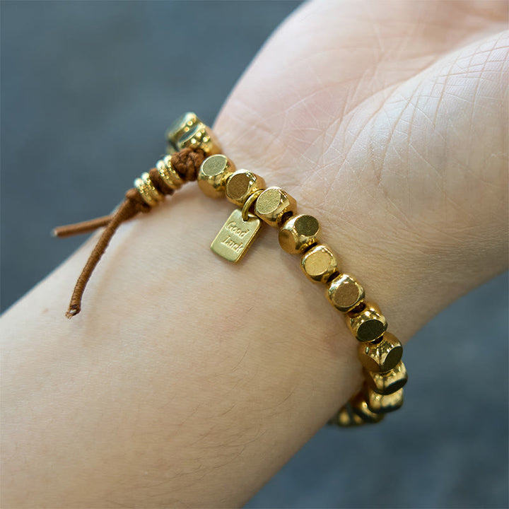 Buddha Stones, Messing-Kupfer-Schnur, Glücks- und Selbstfürsorge-Armband - image 7