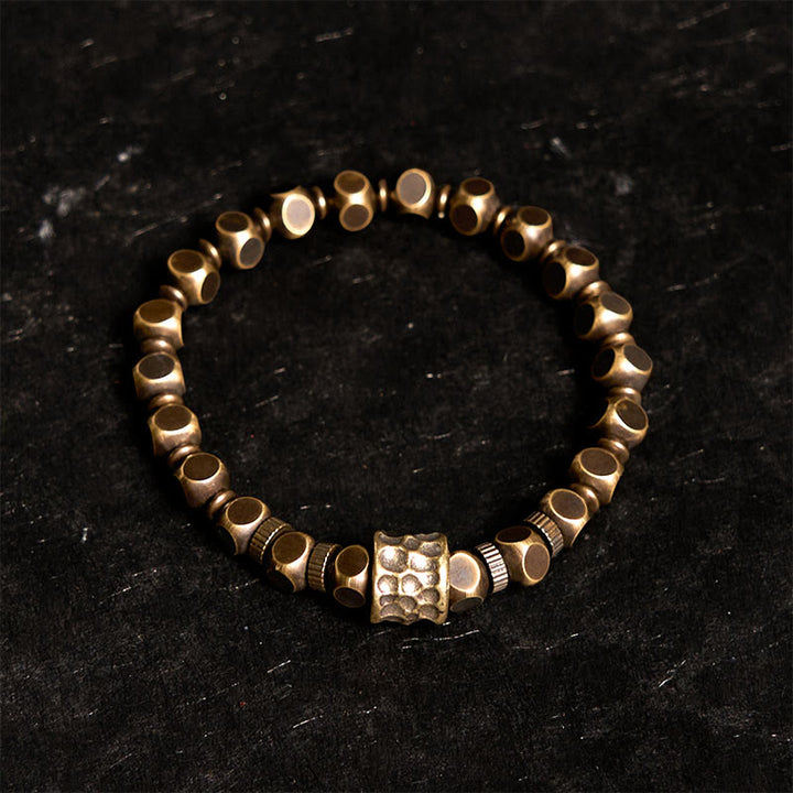 Buddha Stones ​​Messing Kupfer Meteoritenmuster Balance-Armband - image 1