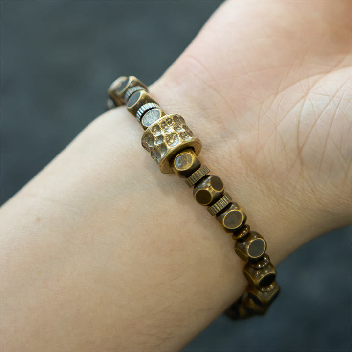 Buddha Stones ​​Messing Kupfer Meteoritenmuster Balance-Armband - image 6