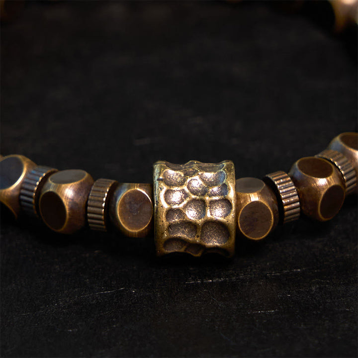 Buddha Stones Balance-Armband mit Kupfer-Meteoriten-Muster