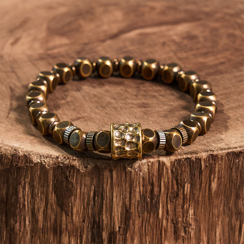 Buddha Stones Balance-Armband mit Kupfer-Meteoriten-Muster