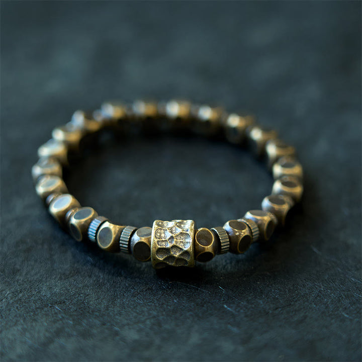 Buddha Stones ​​Messing Kupfer Meteoritenmuster Balance-Armband - image 9
