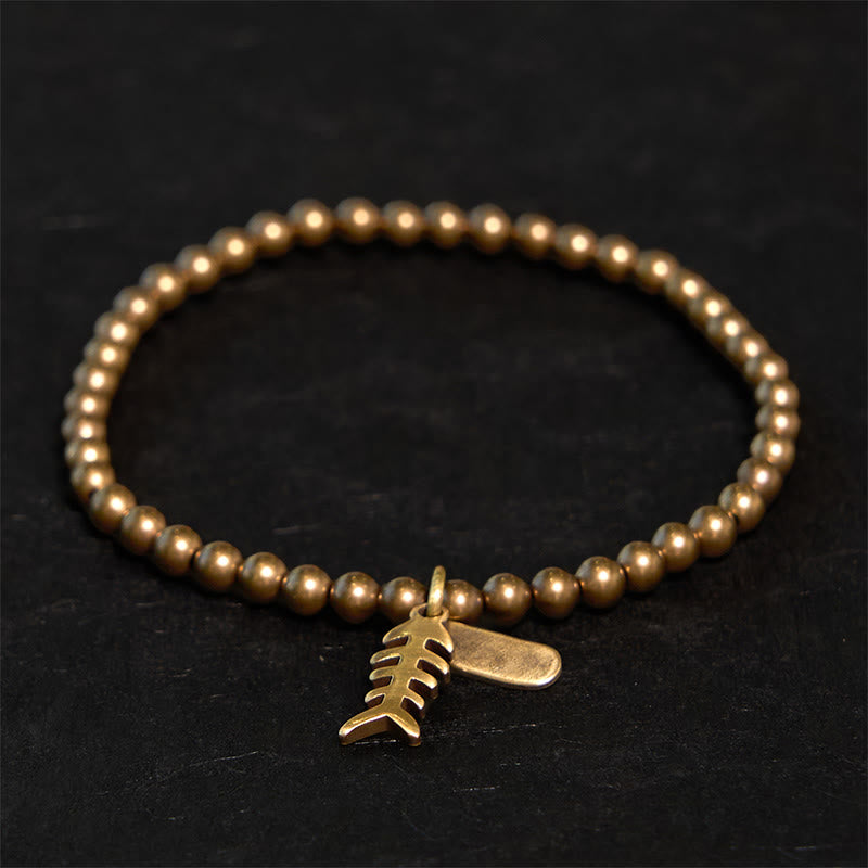 Buddha Stones ​​Messing Kupfer Fischgräten-Heilarmband - Messing (Handgelenkumfang: 20-21 cm) - image 0