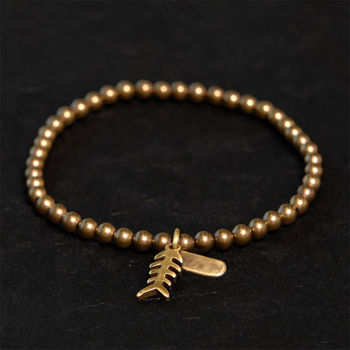 Buddha Stones ​​Messing Kupfer Fischgräten-Heilarmband - Messing (Handgelenkumfang: 20-21 cm) - image 0