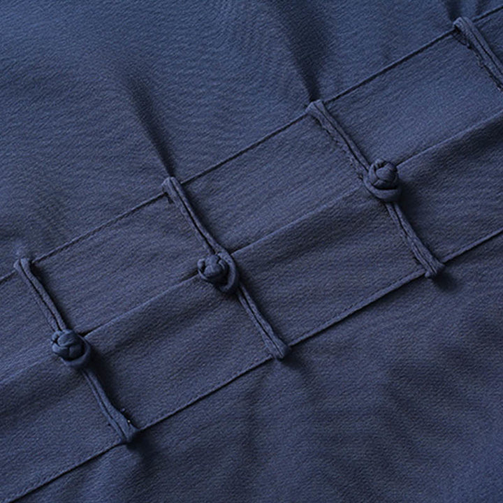 Buddha Stones 2-teiliger Tang-Anzug, traditioneller Froschknopf, Herren-Langarmshirt und Hose, Kleidungsset - image 3